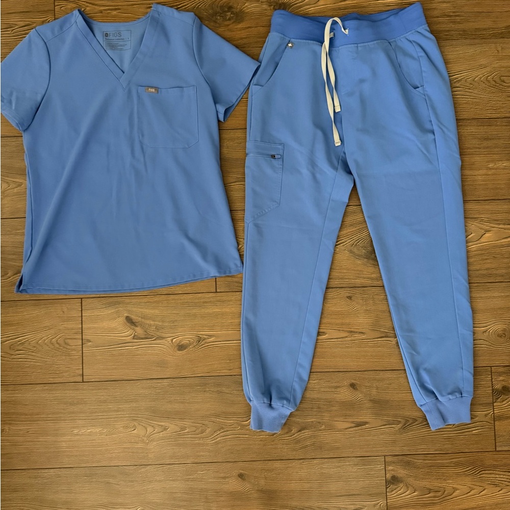 Figs Blue Scrub Set